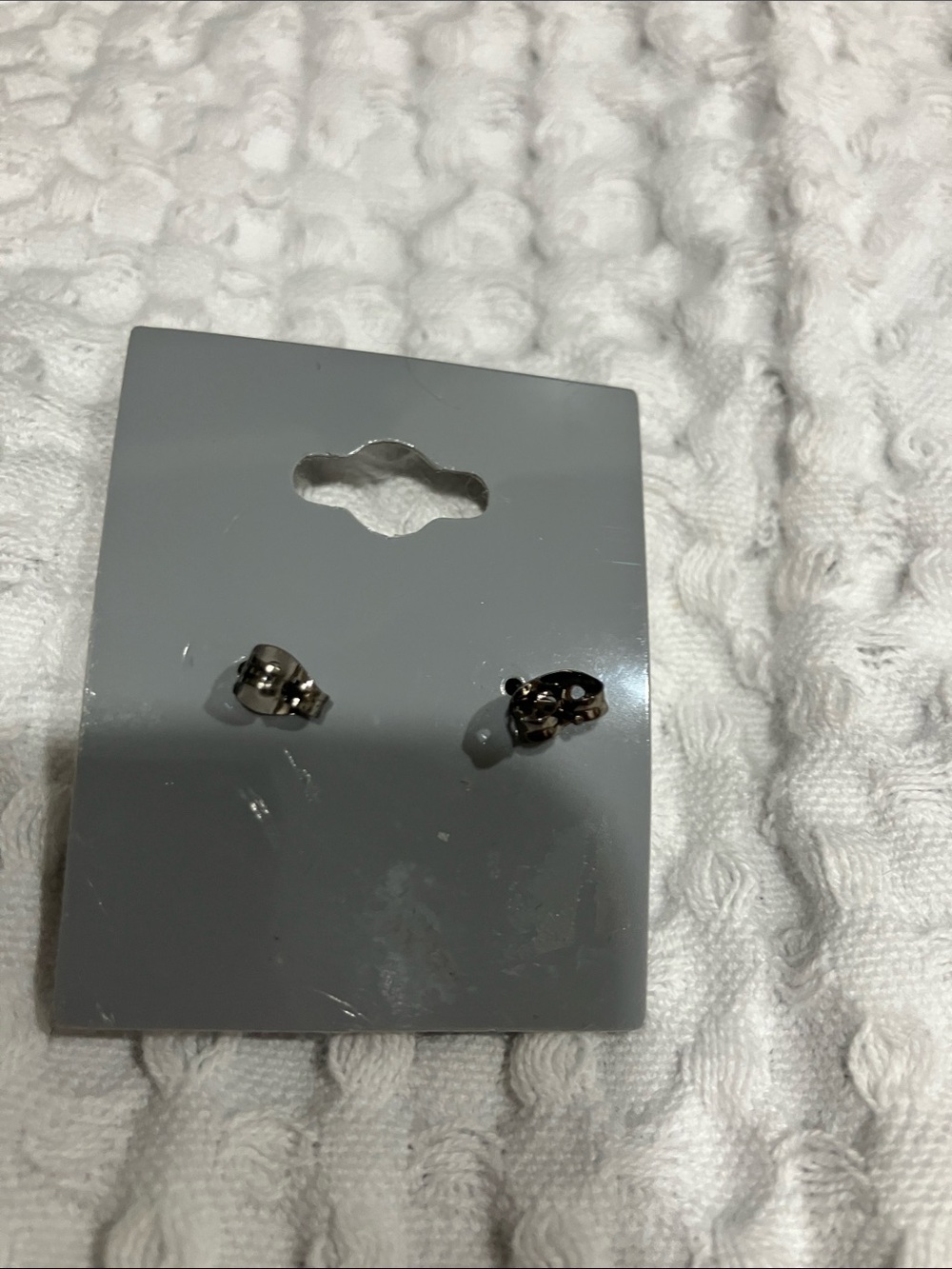 HK Zirconia Black Stud Earrings - Picture 3 of 3
